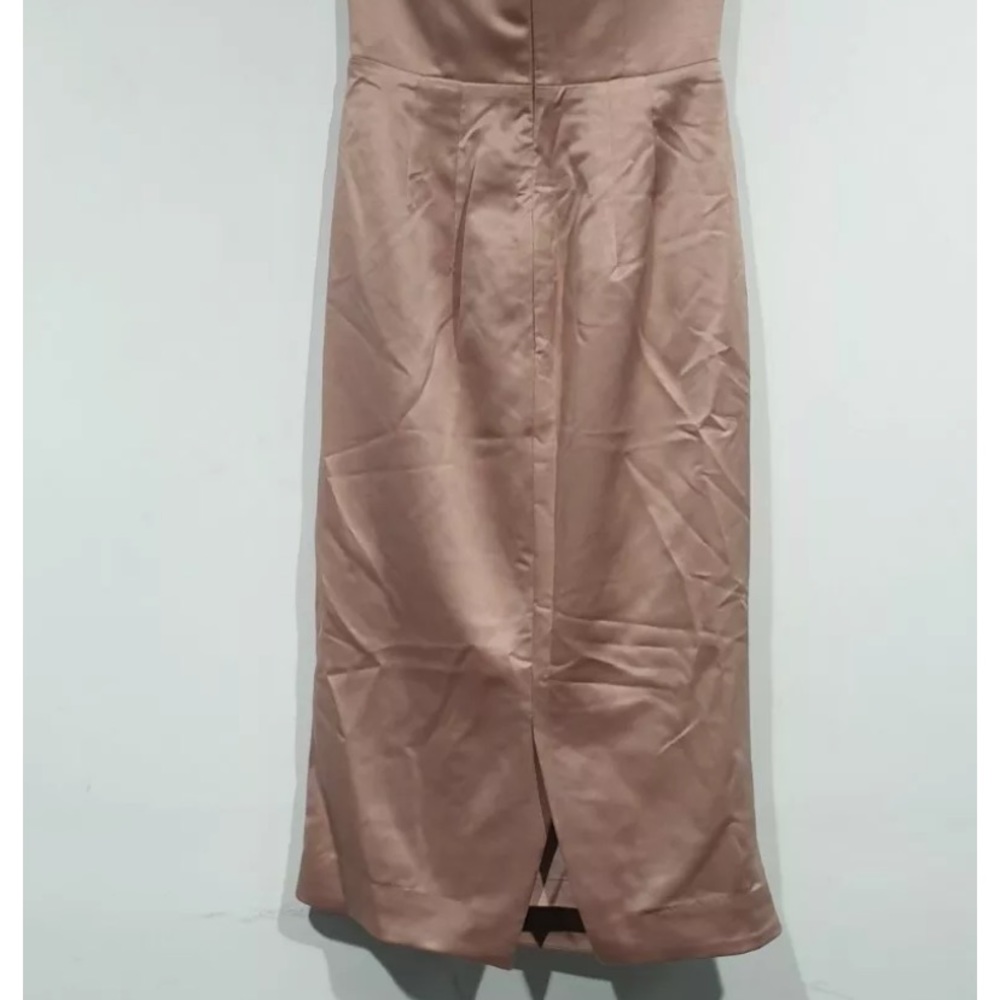 COPY - Blush Satin Strapless Corset Dress - Picture 7 of 8